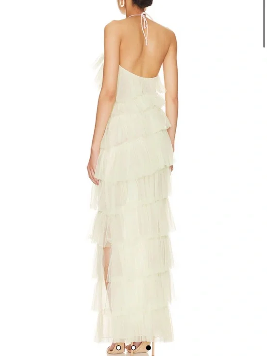 The Bar Henri Ruffled Tulle Gown in Limoncello - Picture 5 of 6